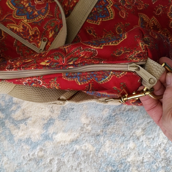 Paisley Floral Weekender Overnight Tote Duffel Shoulder Bag - Picture 8 of 17